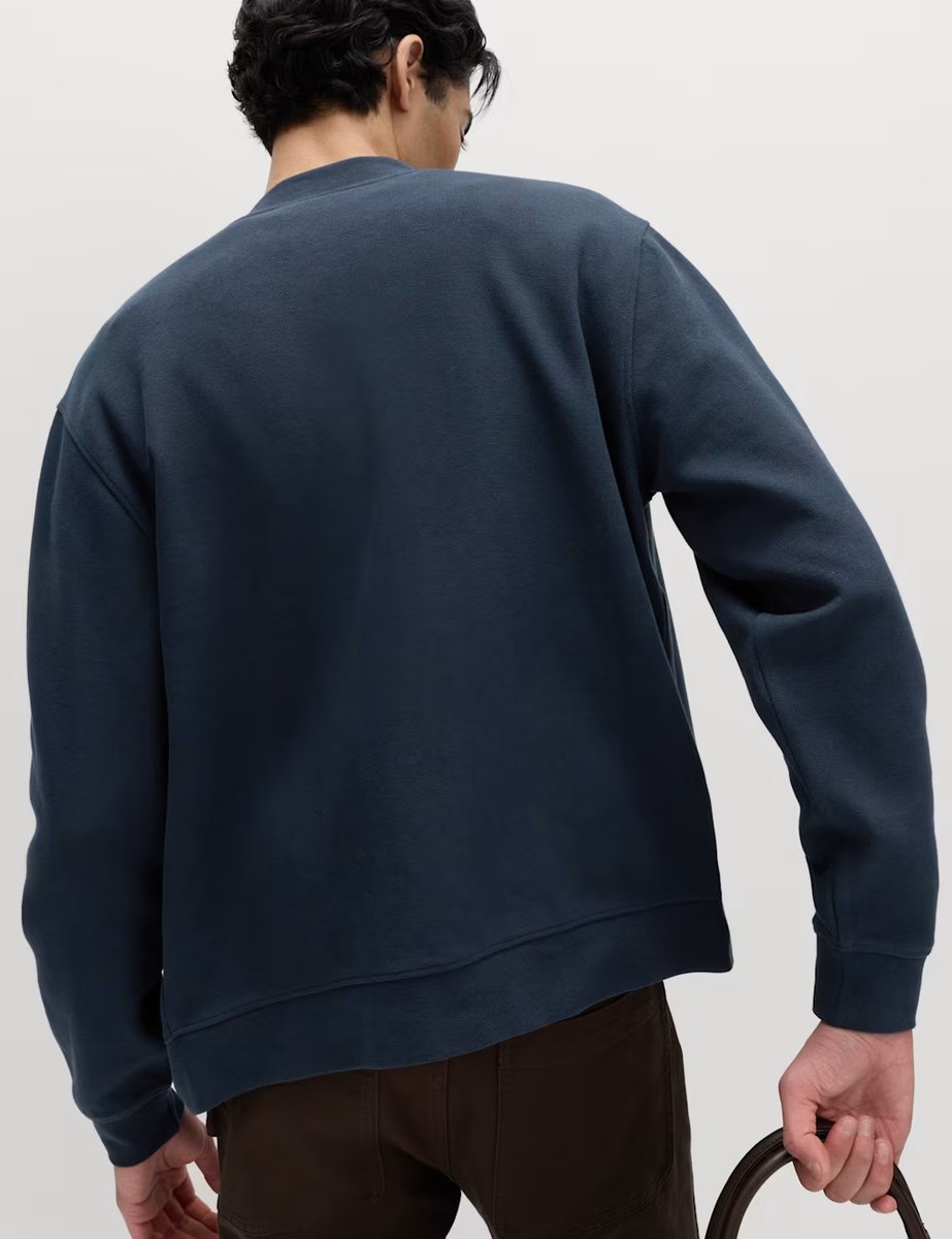 Marks & Spencer M&S Cotton Blend Pique Bomber Jacket Navy - 2