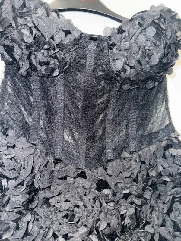 ASOS ASOS luxe black corset style mini dress - 4