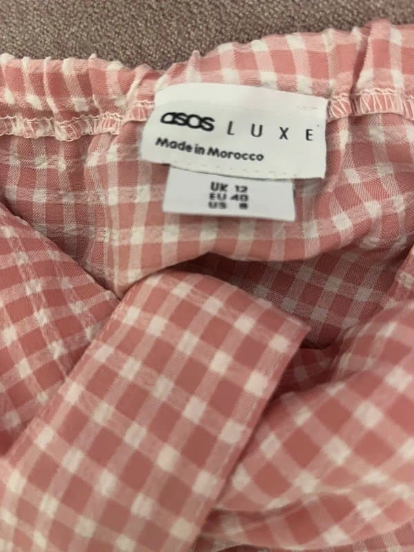 ASOS ASOS Luxe gingham halter top