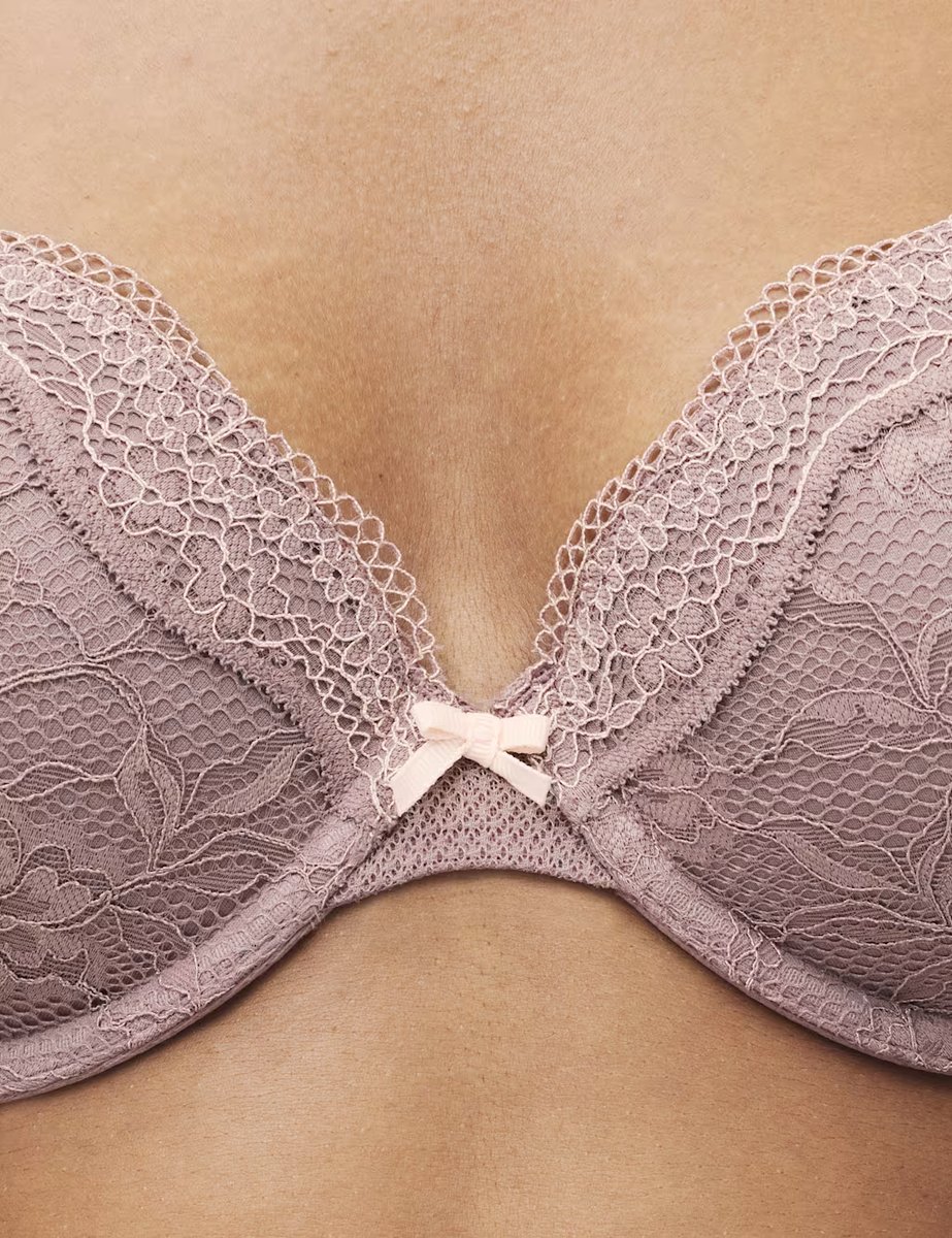 Marks & Spencer M&S 2 Pack Jasmine Lace Wired Demi Cup Bras (A-E) Praline - 2