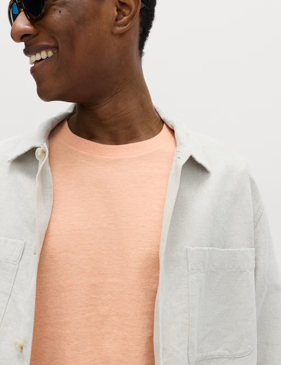 Marks & Spencer M&S Regular Fit Pure Cotton Crew Neck T-Shirt Pale Apricot - 2