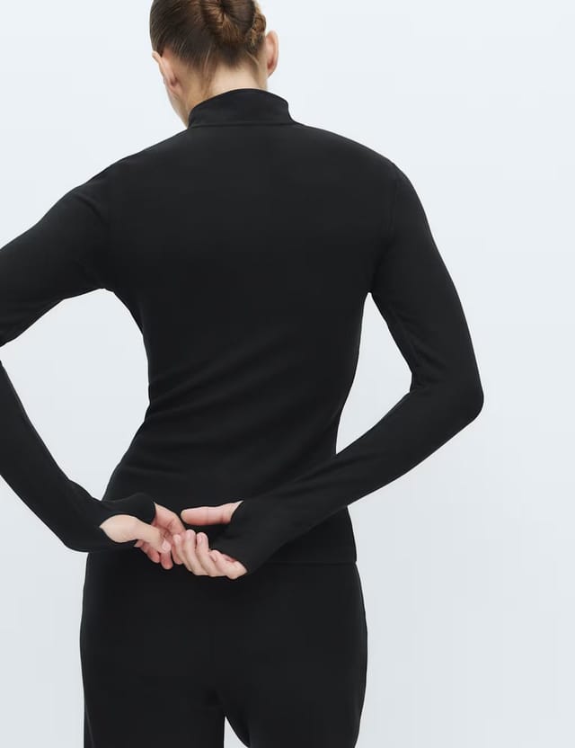 Marks & Spencer M&S Heatgen™ Maximum Thermal Funnel Neck Top Black - 3