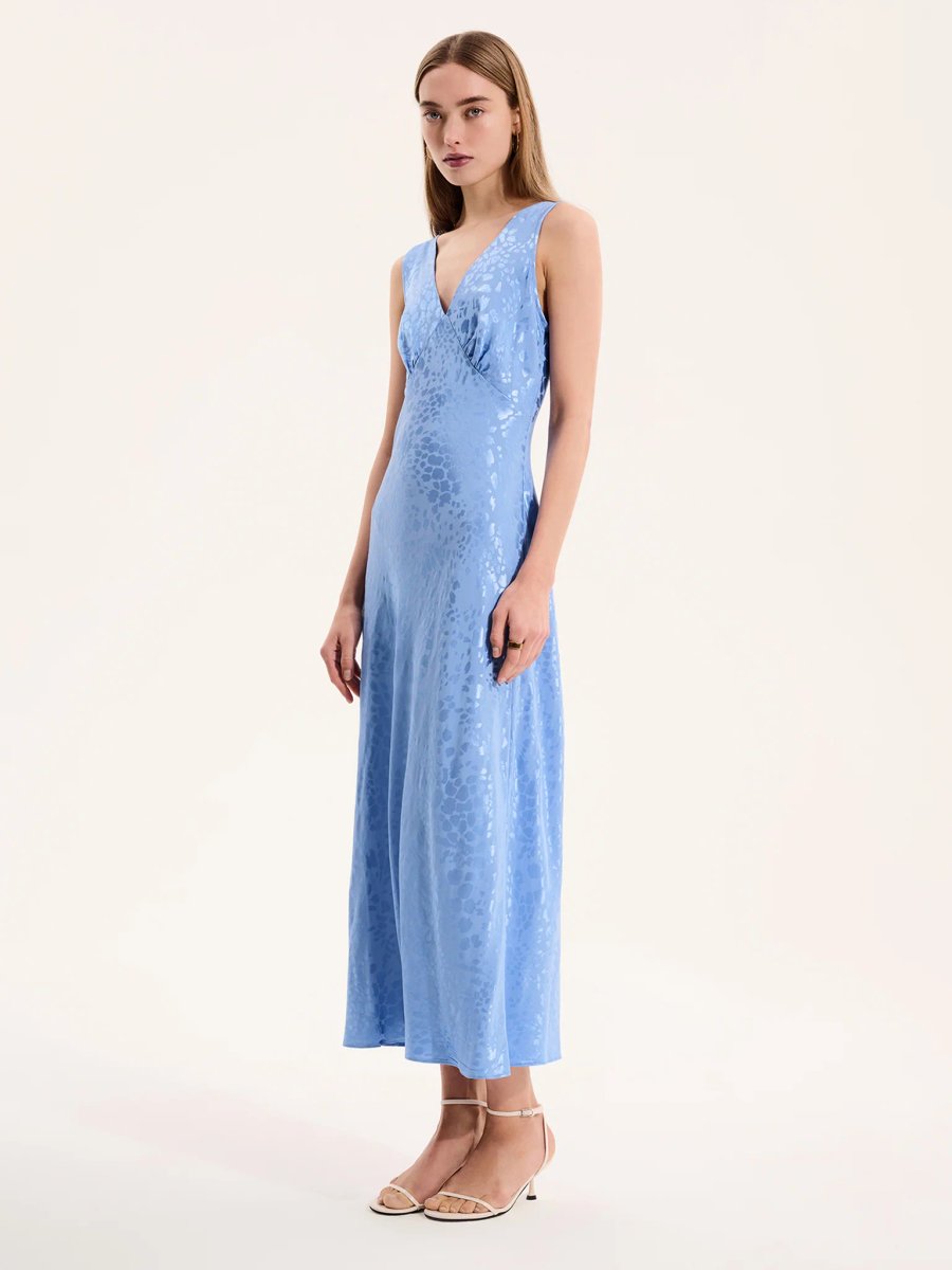 OMNES Iris Maxi Dress in Light Blue - 3