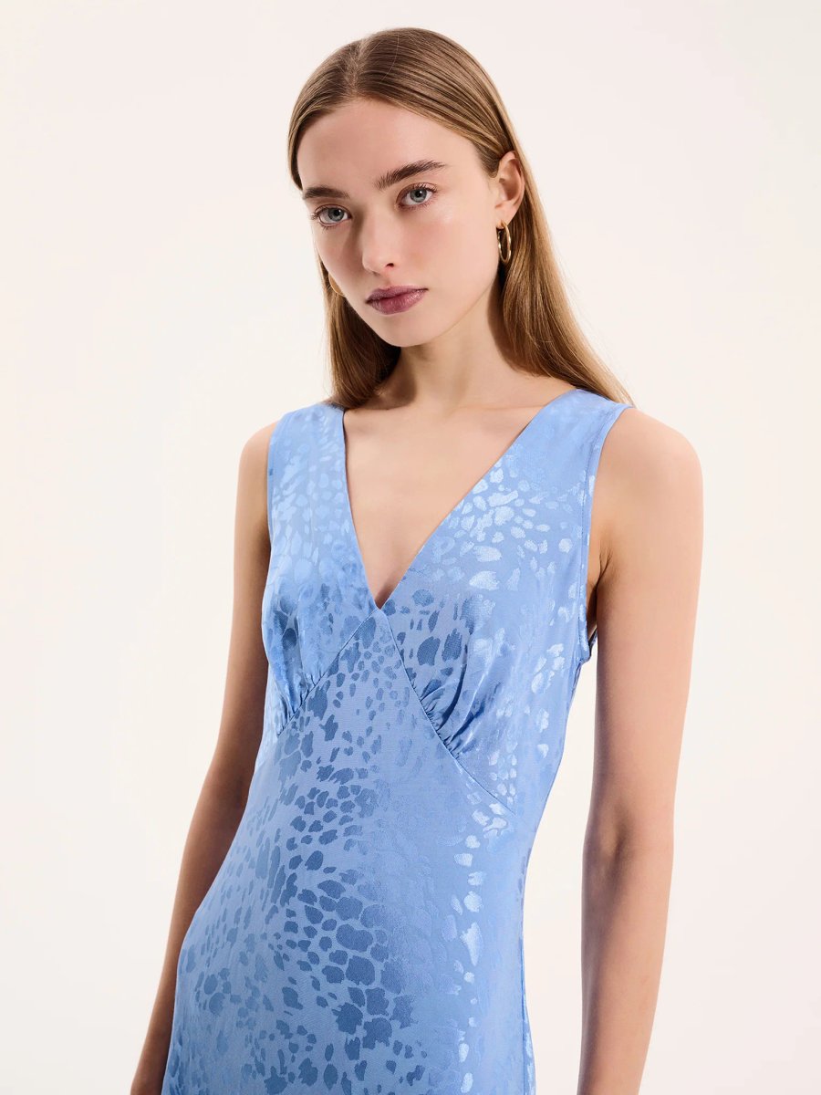 OMNES Iris Maxi Dress in Light Blue - 4