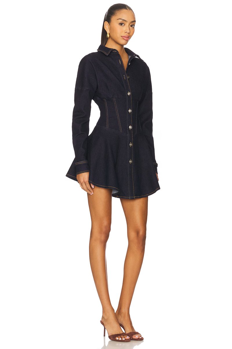revolve Ella Denim Shirt Dress - 2