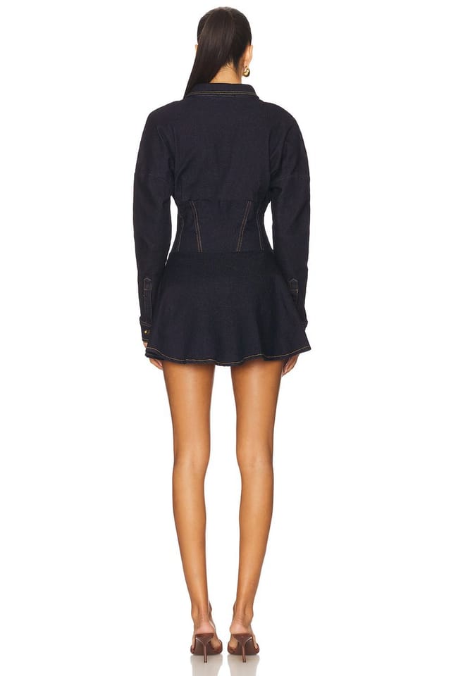 revolve Ella Denim Shirt Dress - 3