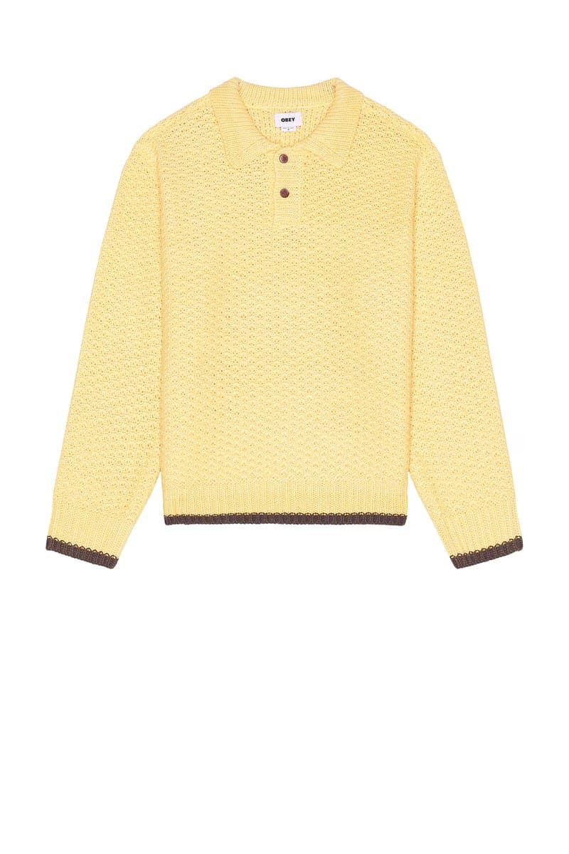 revolve Revolve Sweater Polo Yellow Knit Jumper