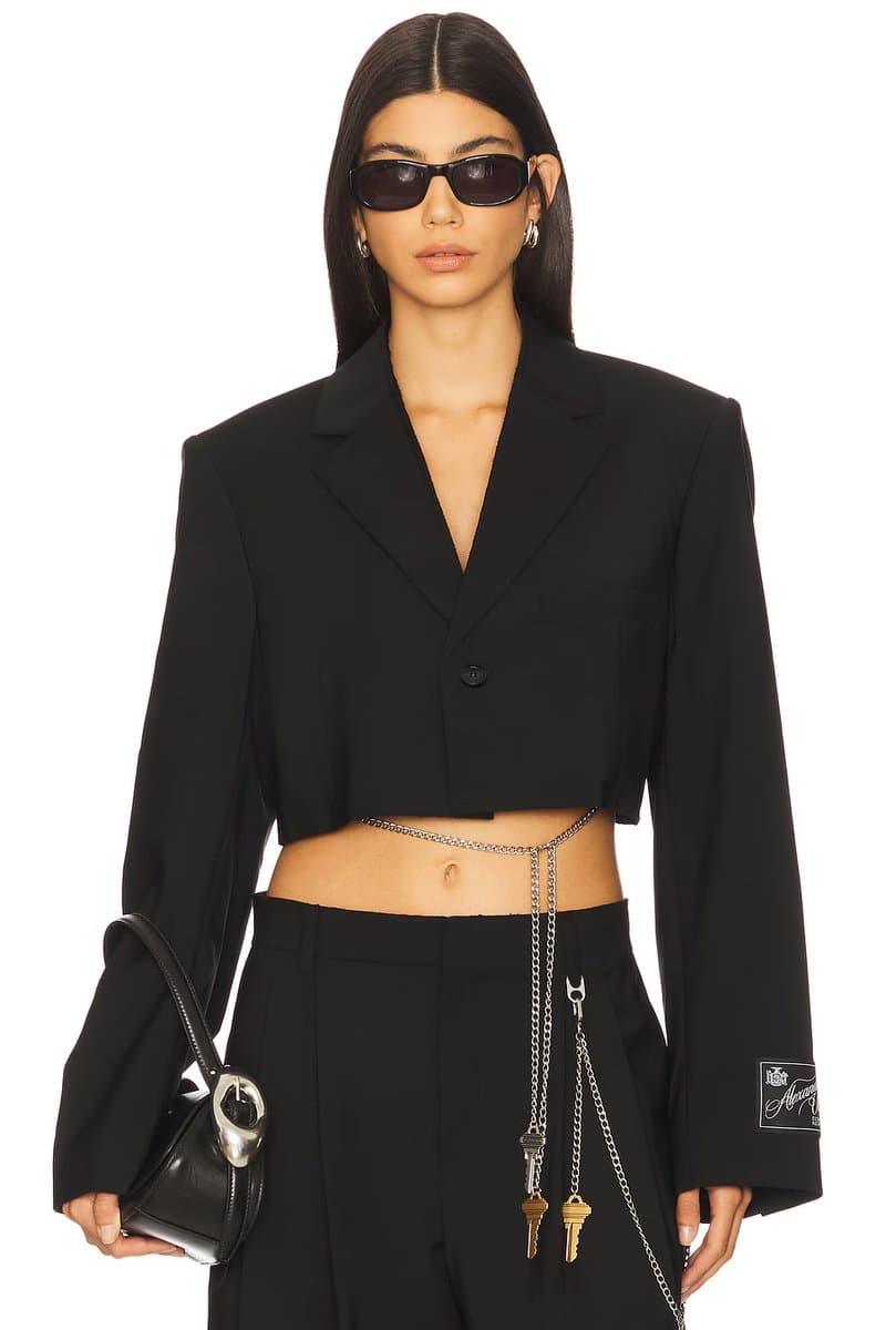 revolve Cropped Blazer With Chain