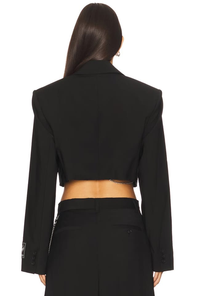 revolve Cropped Blazer With Chain - 3