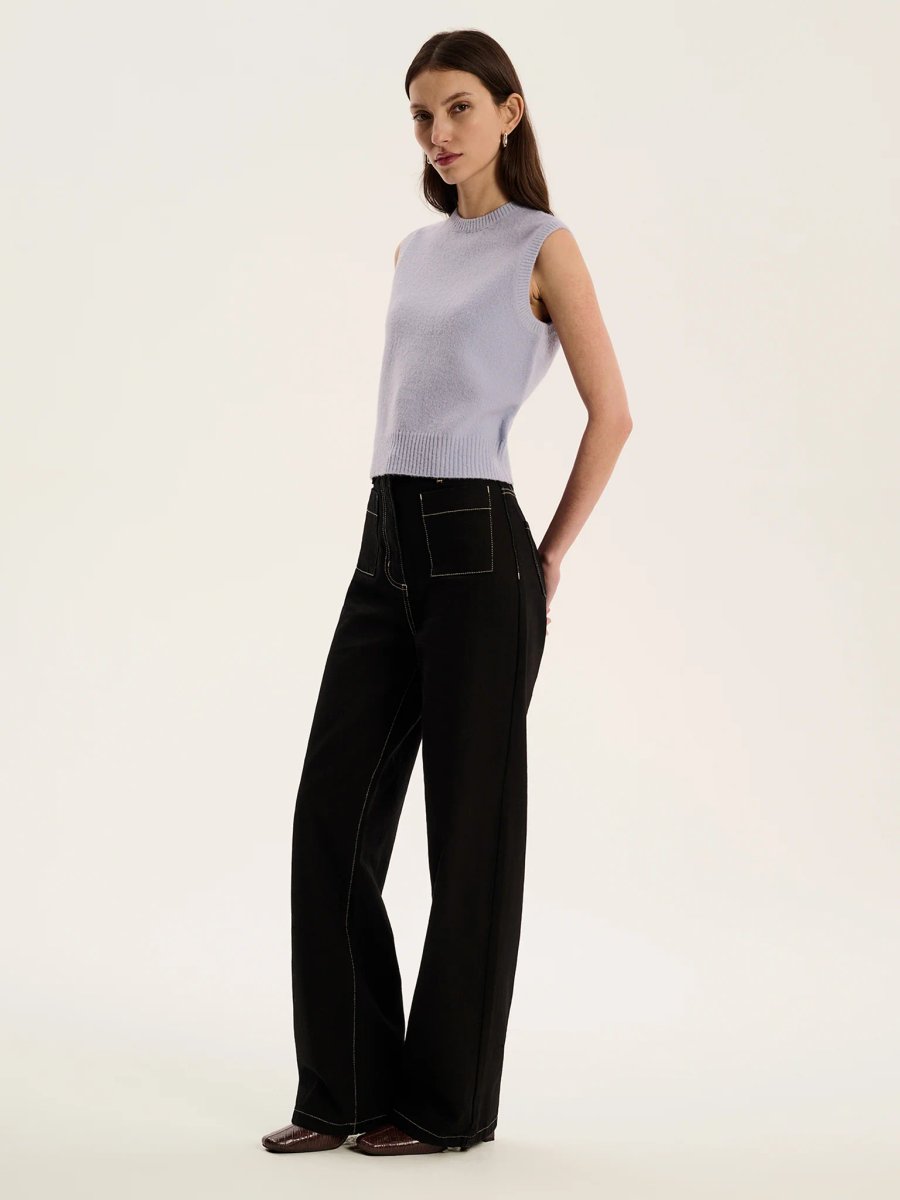 OMNES Bob Sweater Vest in Light Blue - 2