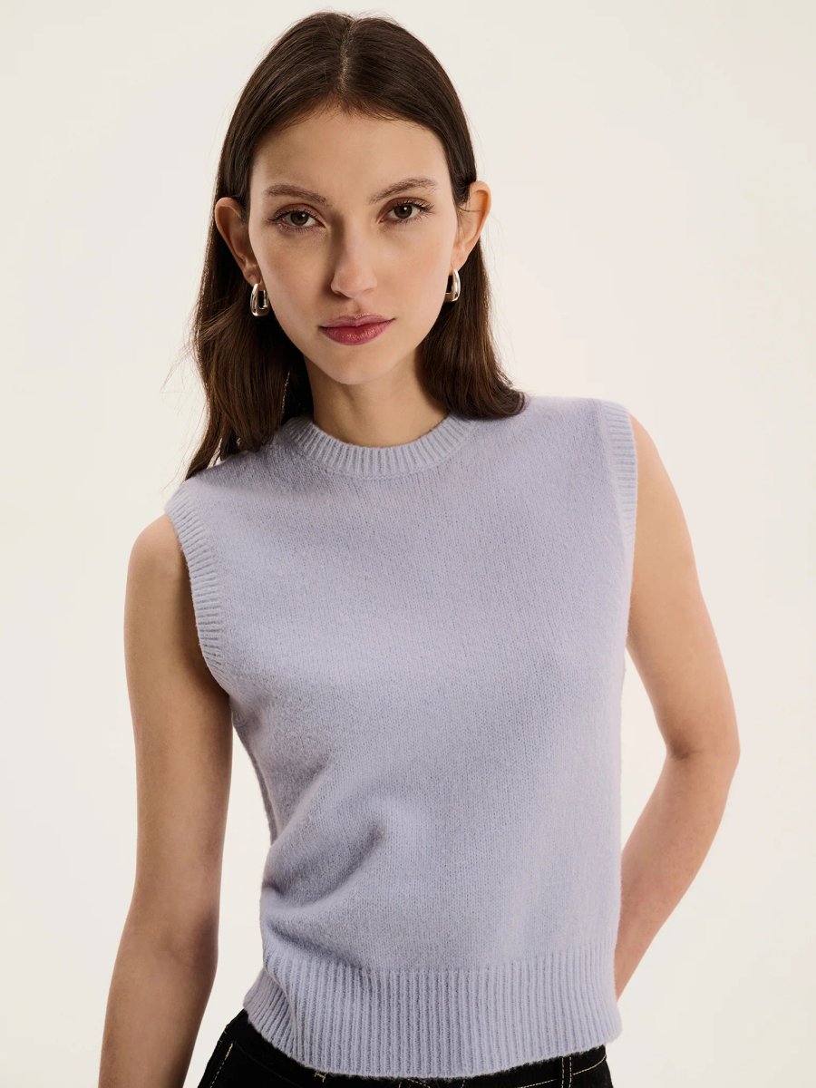 OMNES Bob Sweater Vest in Light Blue - 4