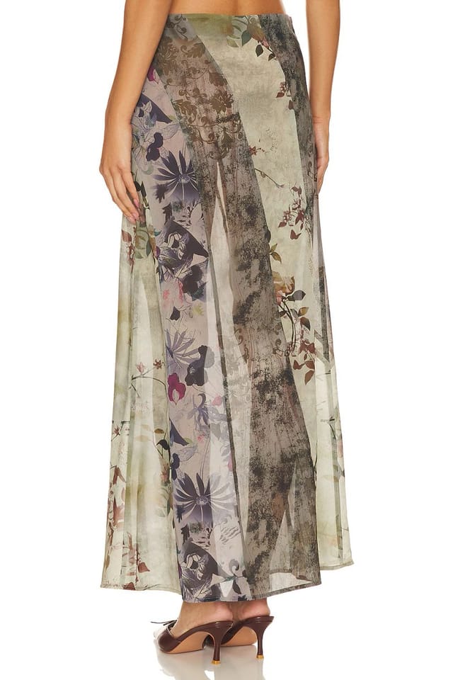 revolve Panelled Print Maxi Skirt - 3