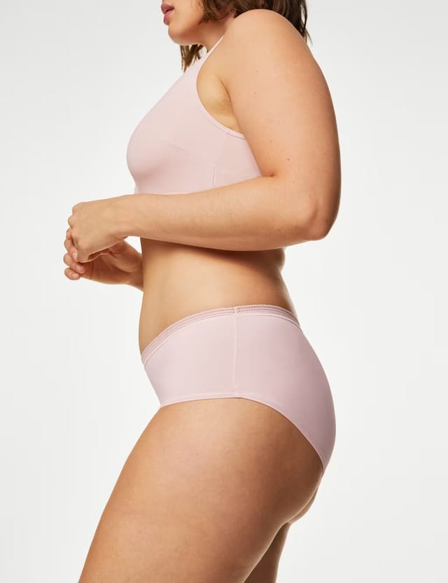 Marks & Spencer M&S 4pk Microfibre Low Rise Shorts Soft Pink - 2