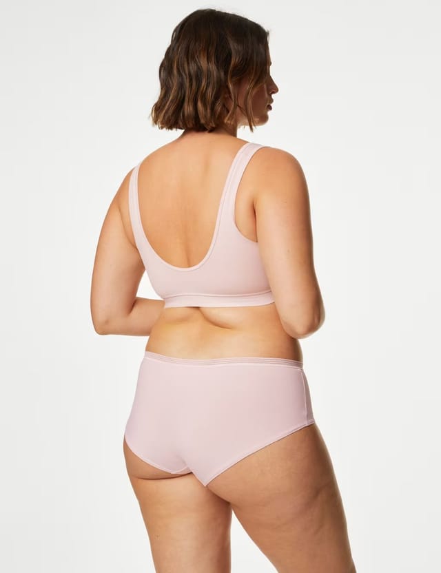 Marks & Spencer M&S 4pk Microfibre Low Rise Shorts Soft Pink - 3