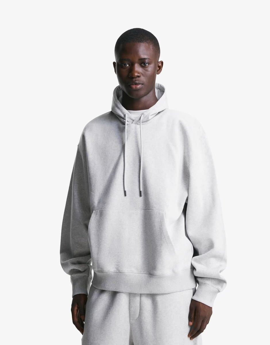 ASOS Bershka Hoodie in light grey