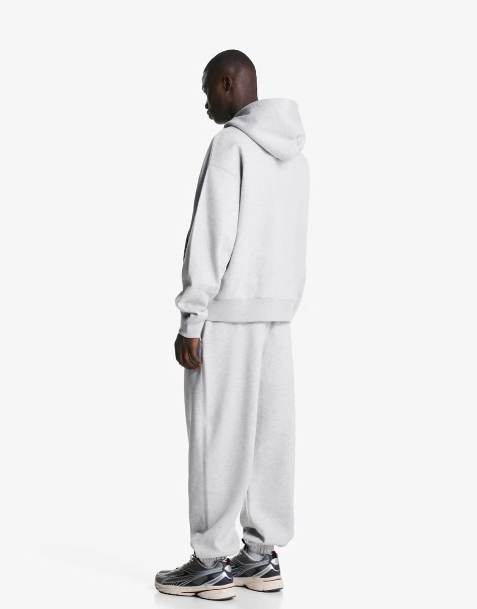 ASOS Bershka Hoodie in light grey - 4