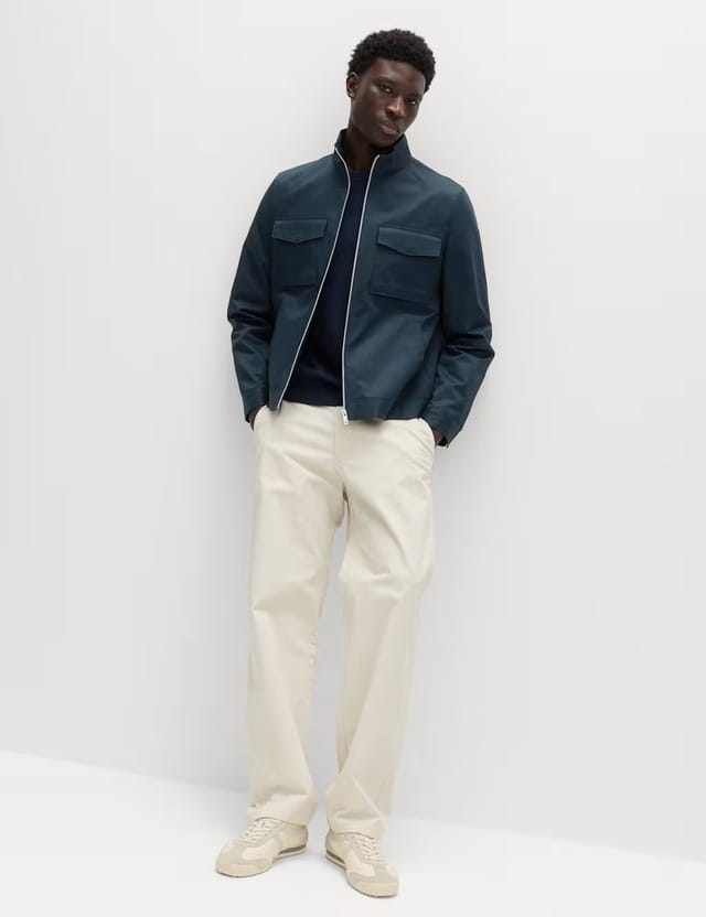 Marks & Spencer M&S Pure Cotton Harrington Jacket Navy - 2