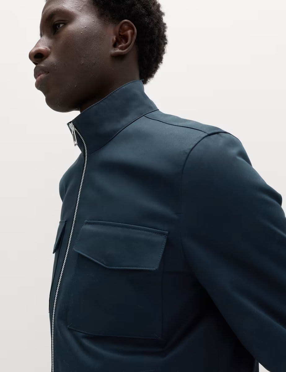 Marks & Spencer M&S Pure Cotton Harrington Jacket Navy - 4