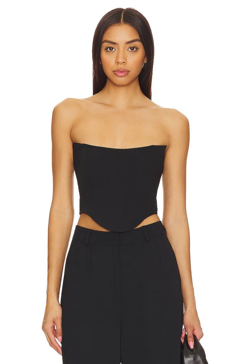 revolve Revolve Sabine Black Crop Top