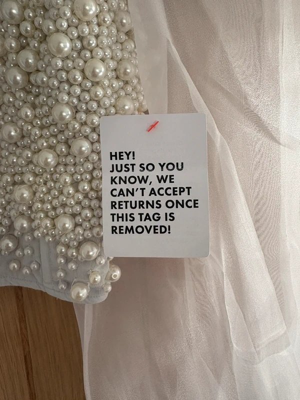 Asos luxe Beautiful pearl detail bustier side zip chiffon top - 3