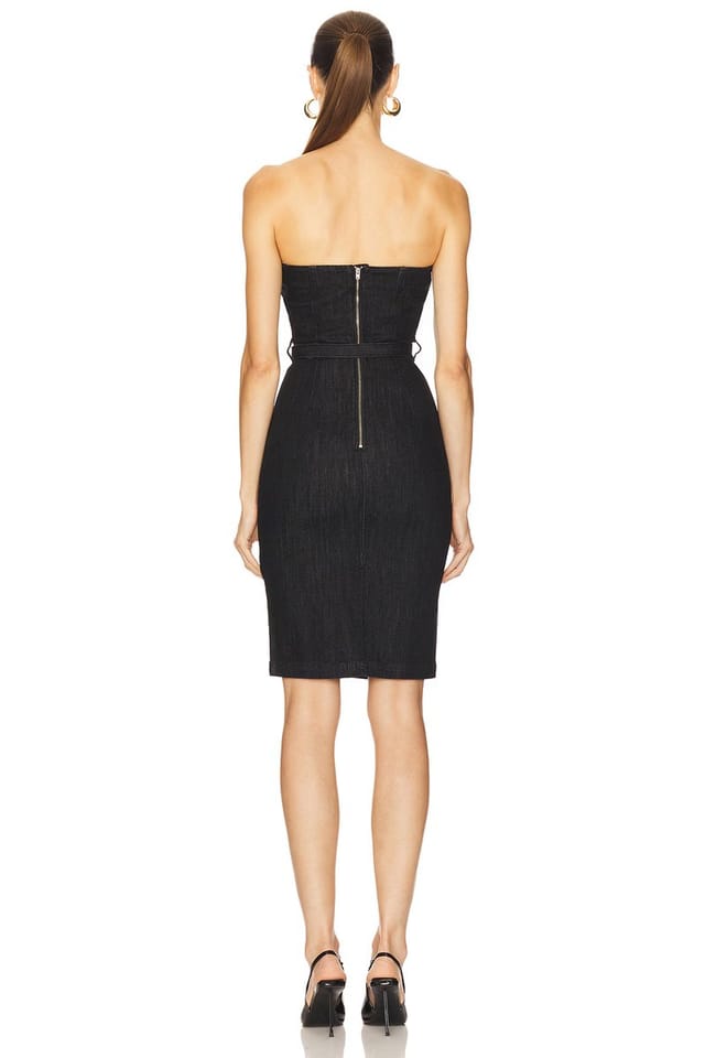 revolve Denim Bandeau Midi Dress - 3