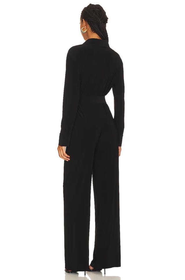 revolve Shirt Straight Leg Jumpsuit With Collar Stand - 3