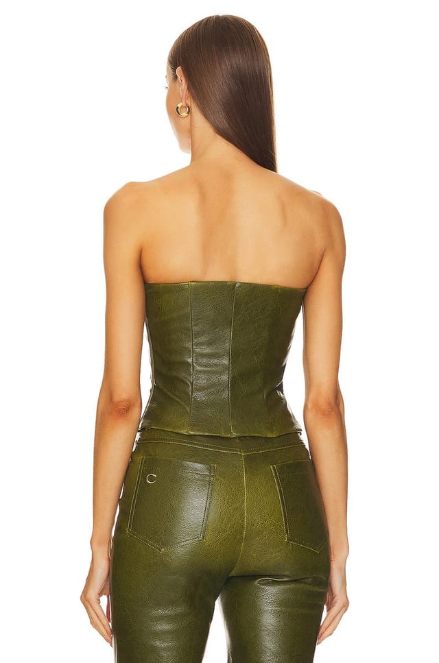 revolve Killa Faux Leather Bandeau Top - 3