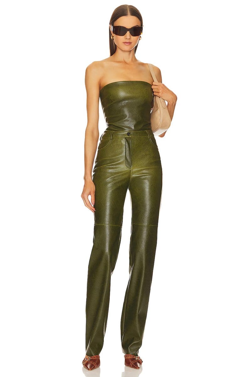 revolve Killa Faux Leather Bandeau Top - 4