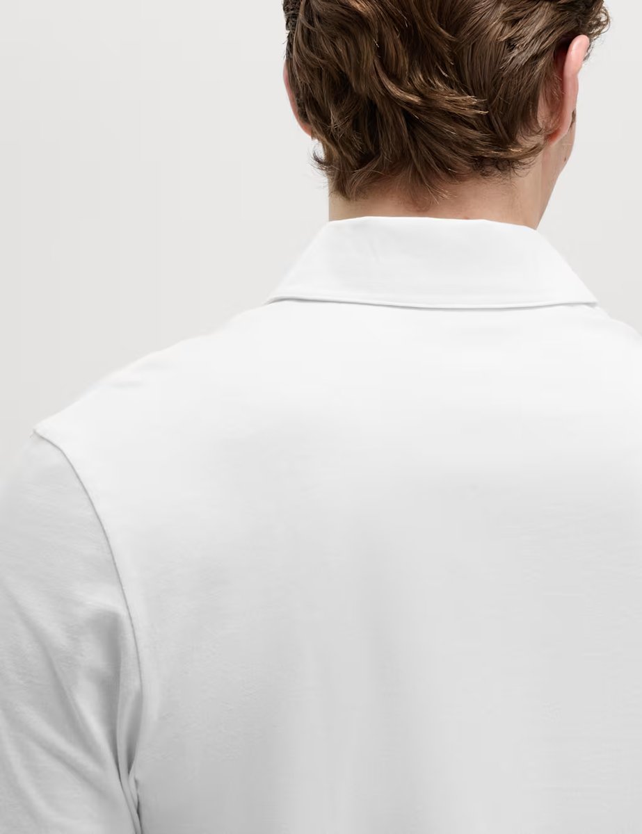 Marks & Spencer M&S Pure Cotton Jersey Polo Shirt White - 2