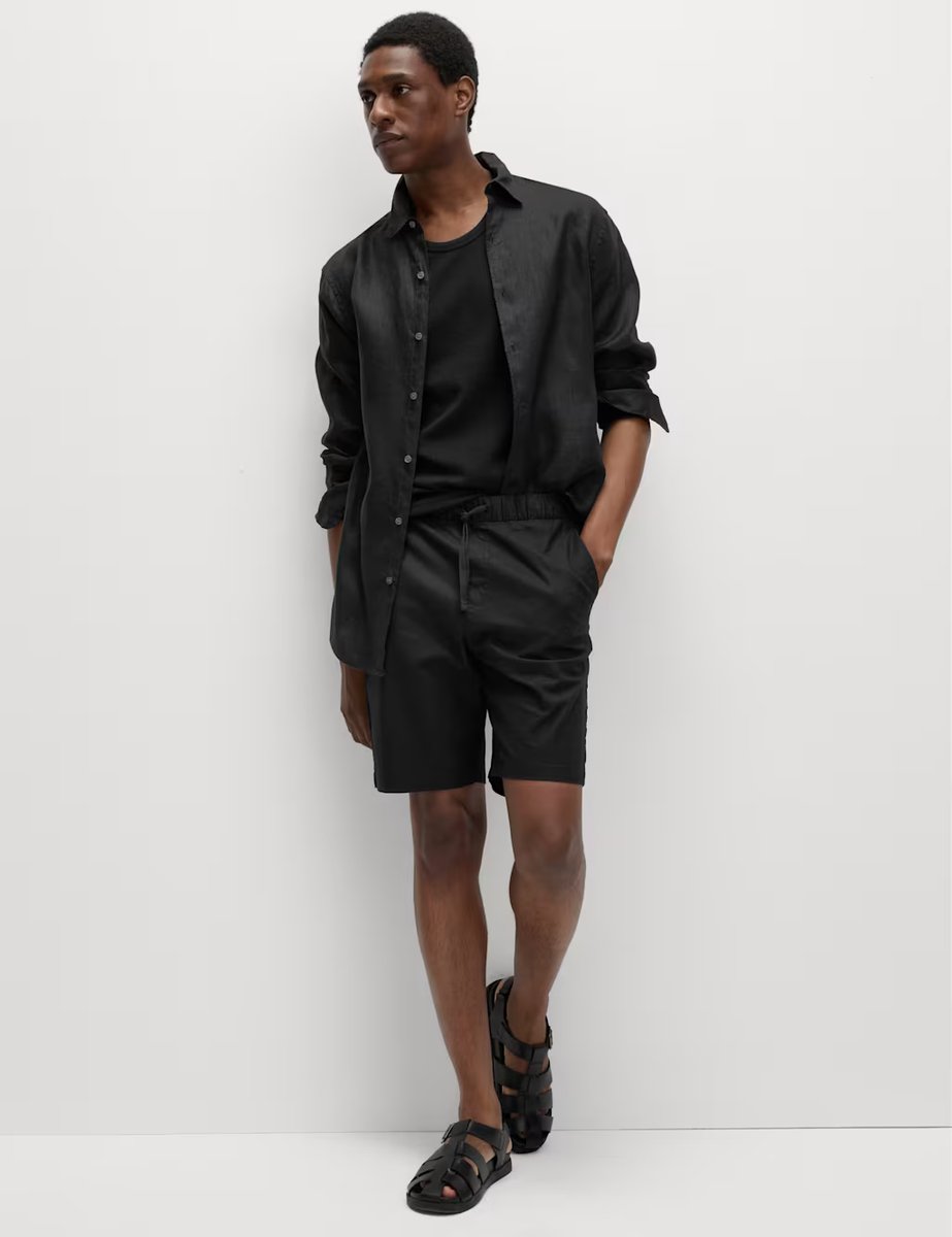 Marks & Spencer M&S Cotton Rich Ribbed Vest Black - 3