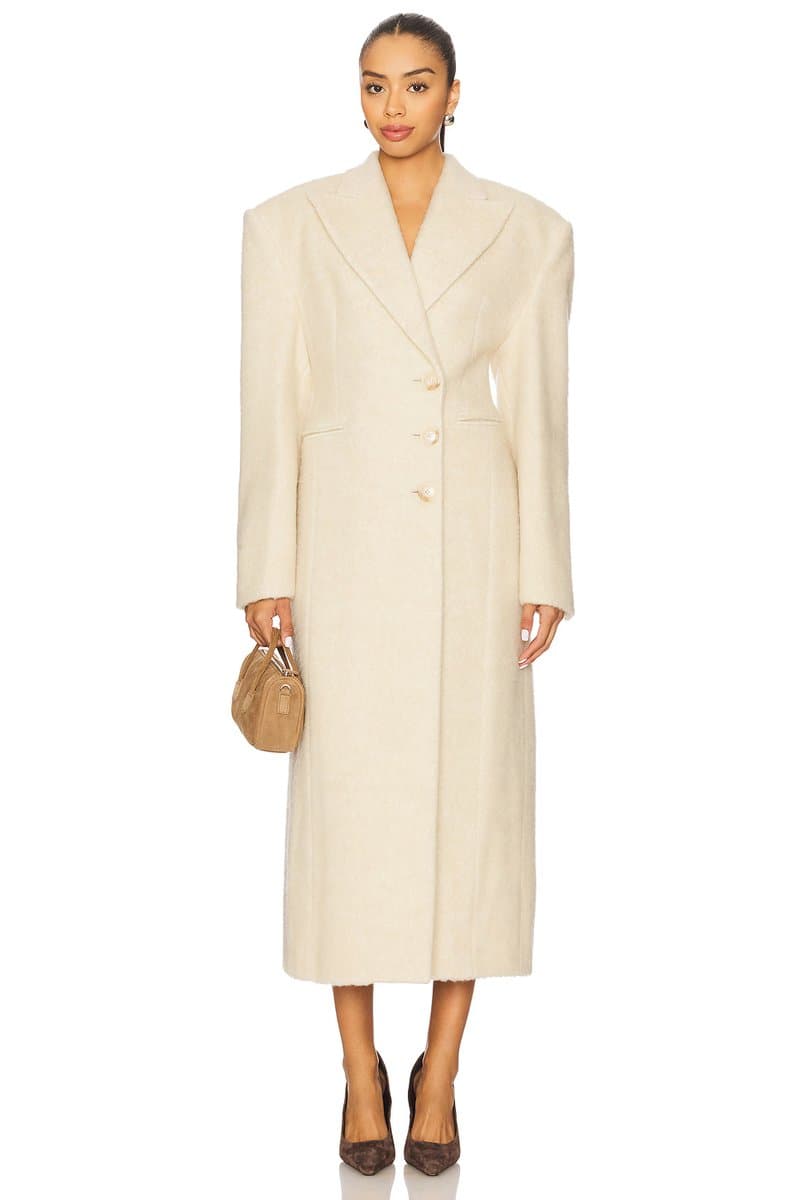 revolve Revolve Elegant Ottavia Coat in Ivory