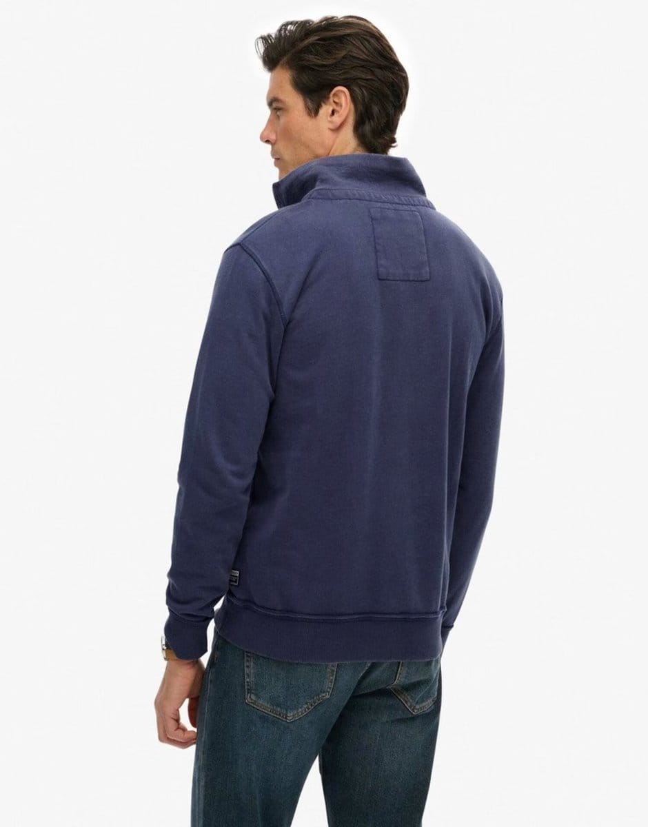 ASOS Superdry Vintage athletic zip half-zip jumper in lauren navy - 4
