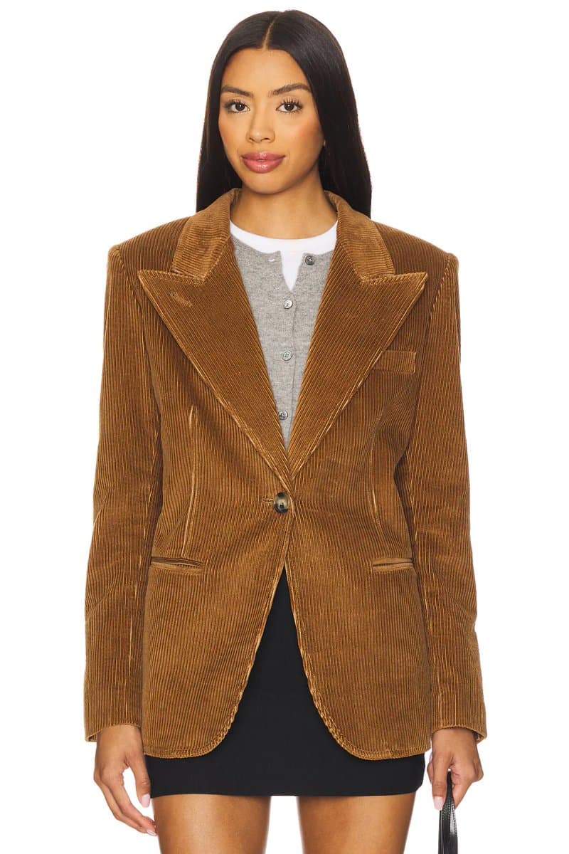 revolve Revolve 90's Blazer in Toffee Corduroy