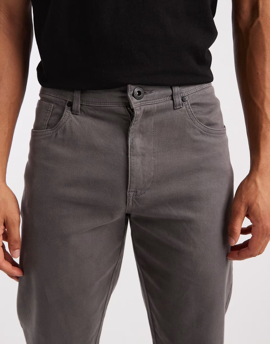 ASOS Threadbare straight leg chino trousers in slate grey - 4