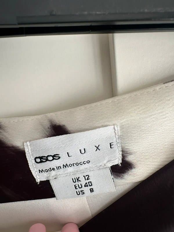 ASOS Asos Luxe cow print satin mini skirt