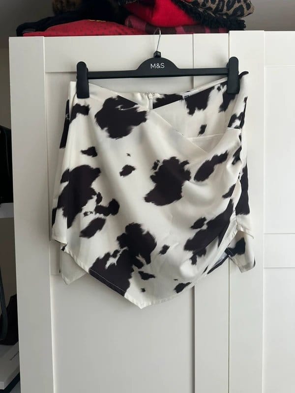 ASOS Asos Luxe cow print satin mini skirt - 3