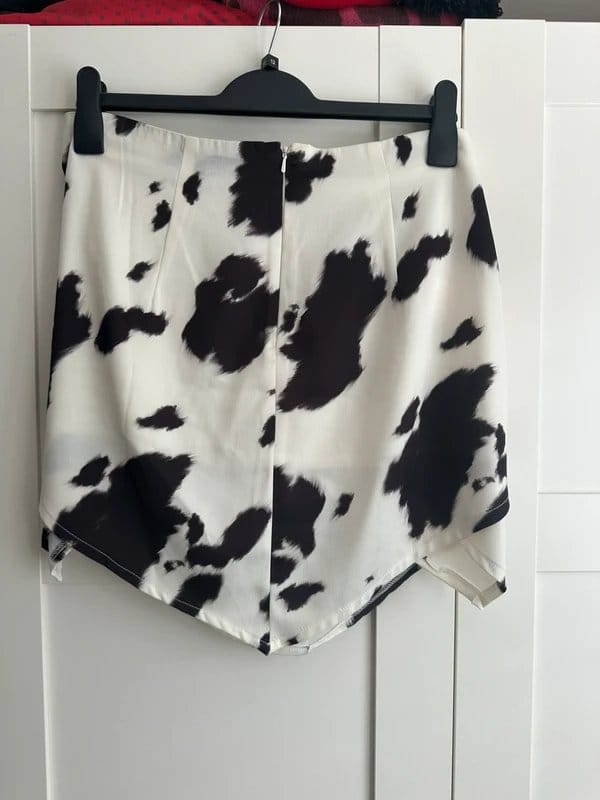 ASOS Asos Luxe cow print satin mini skirt - 4