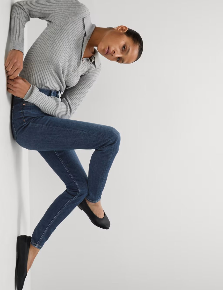 Marks & Spencer M&S Ivy Supersoft High Waisted Skinny Jeans Dark Indigo - 2