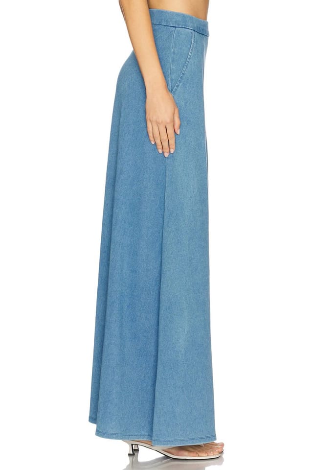 revolve Stretch Denim Slit Skirt - 3
