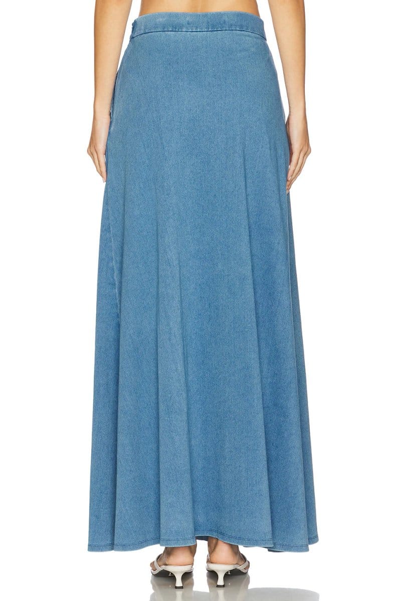 revolve Stretch Denim Slit Skirt - 4