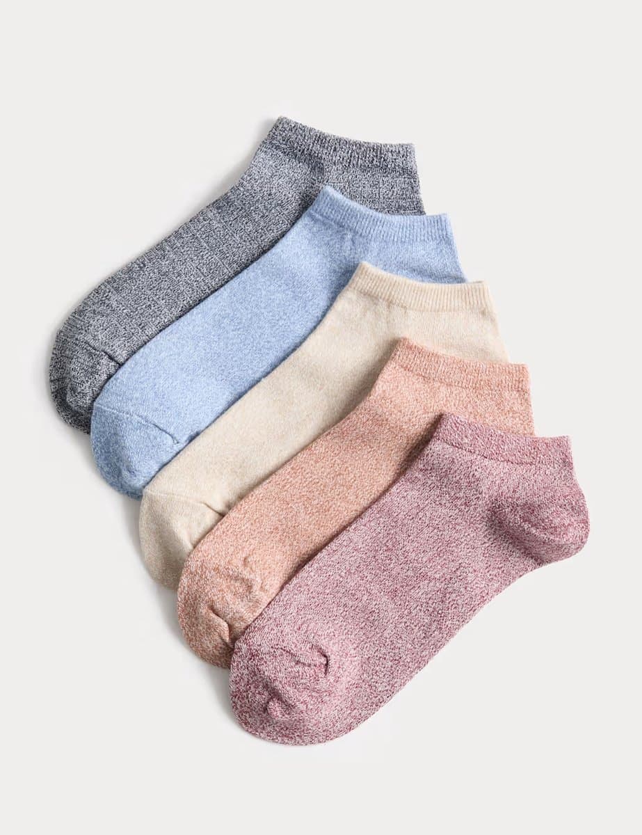 Marks & Spencer M&S 5 Pack Cool & Fresh™ Trainer Liners™ Multi