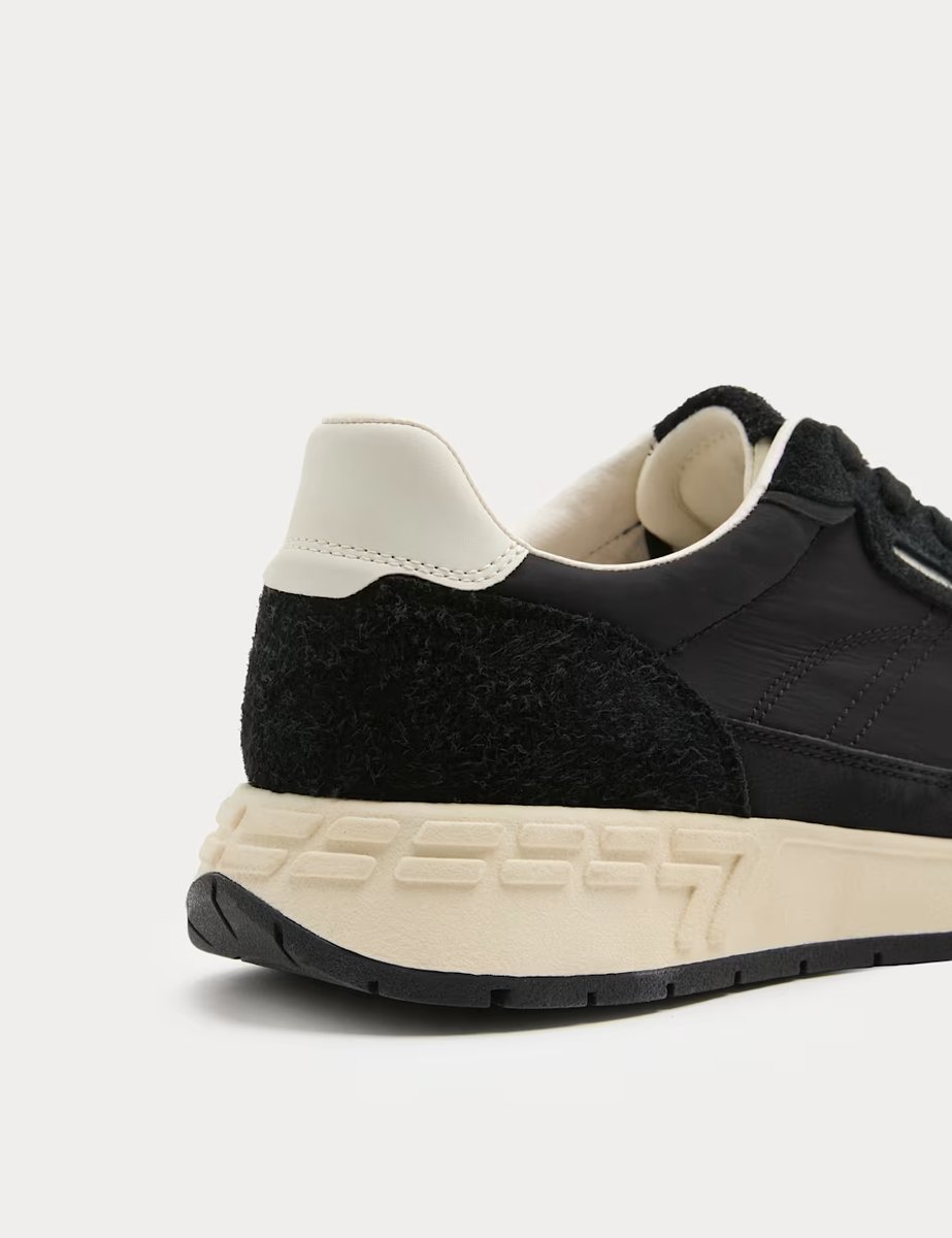 Marks & Spencer M&S Lifestyle Lace up Trainers Black - 2