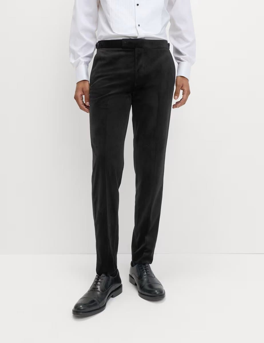 Marks & Spencer M&S Black Velvet Suit Trousers