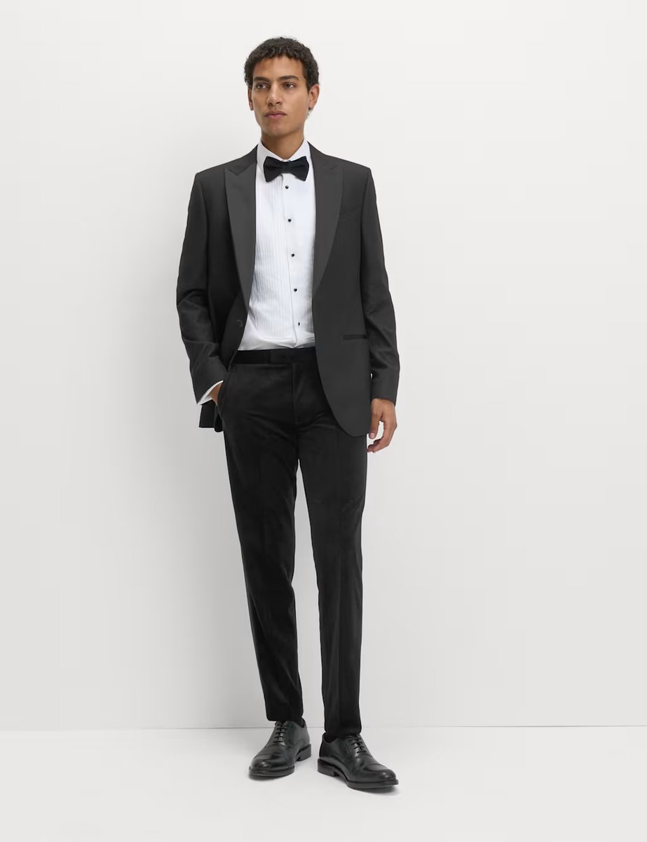 Marks & Spencer M&S Velvet Suit Trousers Black - 2