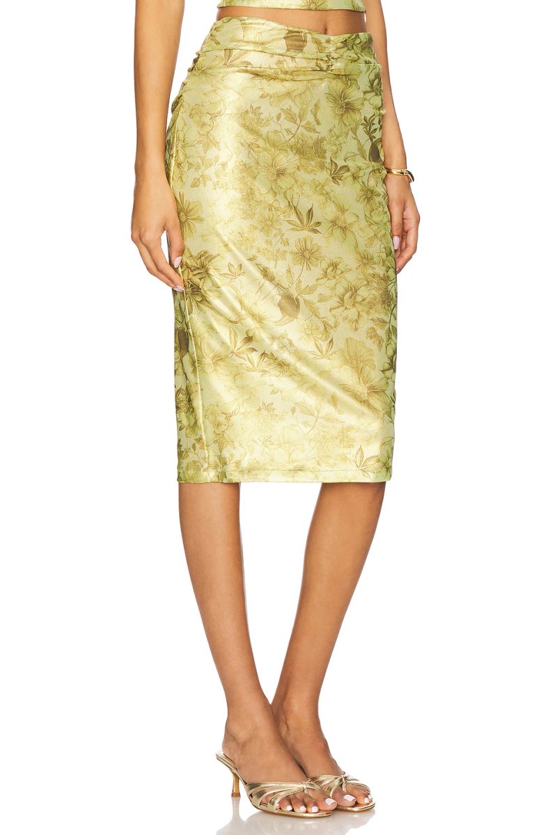 revolve Printed Lame Midi Skirt - 2