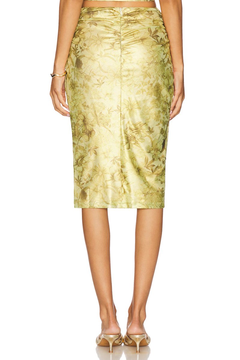 revolve Printed Lame Midi Skirt - 4