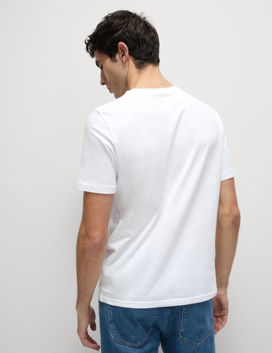 Marks & Spencer M&S 5 Pack Pure Cotton Crew Neck T-Shirts White - 2