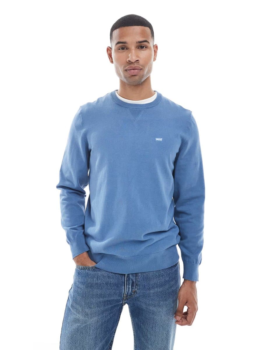 ASOS Levi's lightweight batwing logo knit jumper in light blue