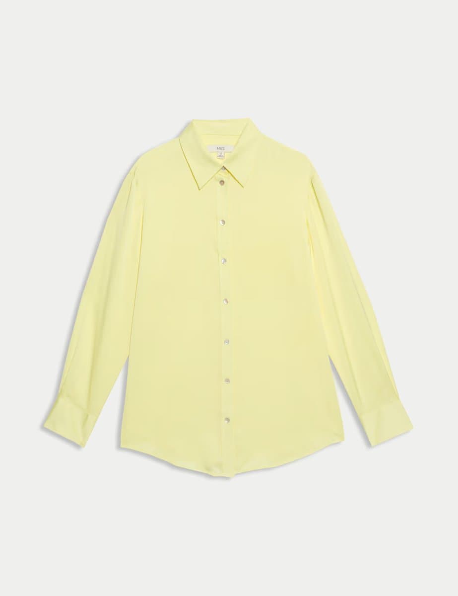 Marks & Spencer M&S Collared Shirt in Citrus