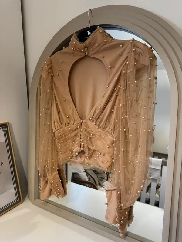 ASOS ASOS pearl embellished top